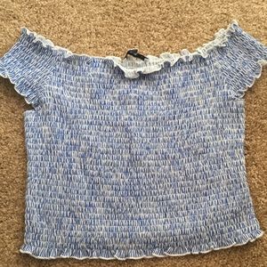 off shoulder crop top